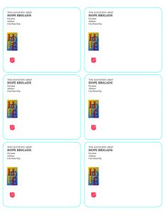 Hope Brigade Mailing Labels