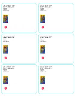 Hope Brigade Mailing Labels