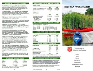 2025 Pocket Tax Guide: Kayaks
